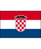 Pavillon Croatie en étamine de 30x45 cm