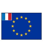 Pavillon Euro-France en étamine 30x45cm