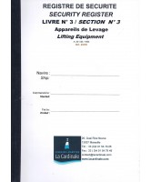 Livre n° 3- Lifting equipment / appareils de levage 