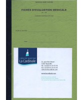 Forme de rapport médical téléconsultation liasse de 5 feuilles couleur, fiche d'évaluation