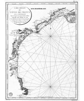 Carte Ancienne - Carte réduite des côtes de France sur la Méditerranée (1817)