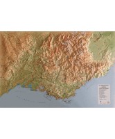 Carte en relief de PACA - 1/700 000