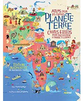 Planète Terre : atlas pour les enfants : cartes & vidéos pour découvrir le monde et l'espace 