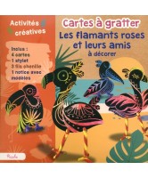 Cartes à gratter : les flamants roses et leurs amis à décorer