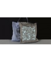 Tote bag gris vagues 