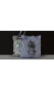 Tote bag gris vagues 