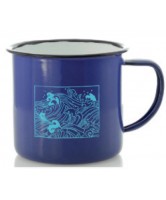 Mug vintage en métal vagues