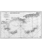 Carte ancienne - Carte de la rade et des iles d'Hyeres (1792)