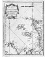 Carte ancienne - Carte réduite des Isles de Jersey Grenesey et d'Aurigny (1757)