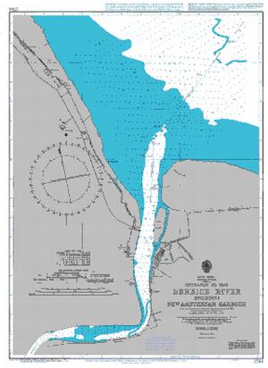 Entrance to the Berbice River including New Amsterdam Har