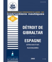 Instruction Nautique D1 - Détroit de Gibraltar - Espagne (côtes Sud et Est, Islas Baleares) version numérique