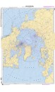 Carte polaire Nord en projection stéréographique. Déclinaison  magnétique 1995